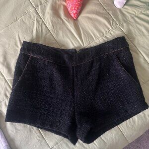 Monteau tweed sparkly black size M shorts